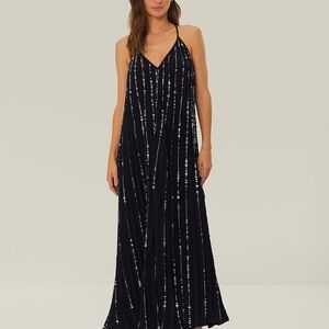 Elegant Black Maxi Dress Sz XS